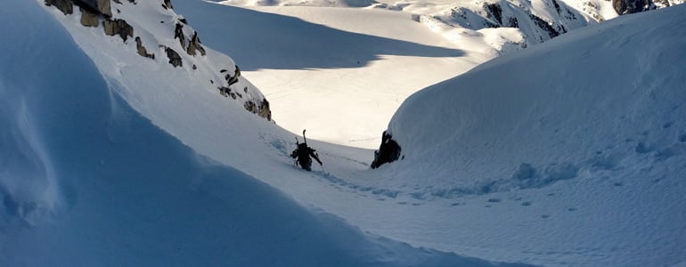 Exploring Alaskan couloirs