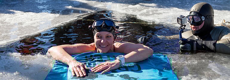 Johanna Nordblad’s 50-meter swim under ice