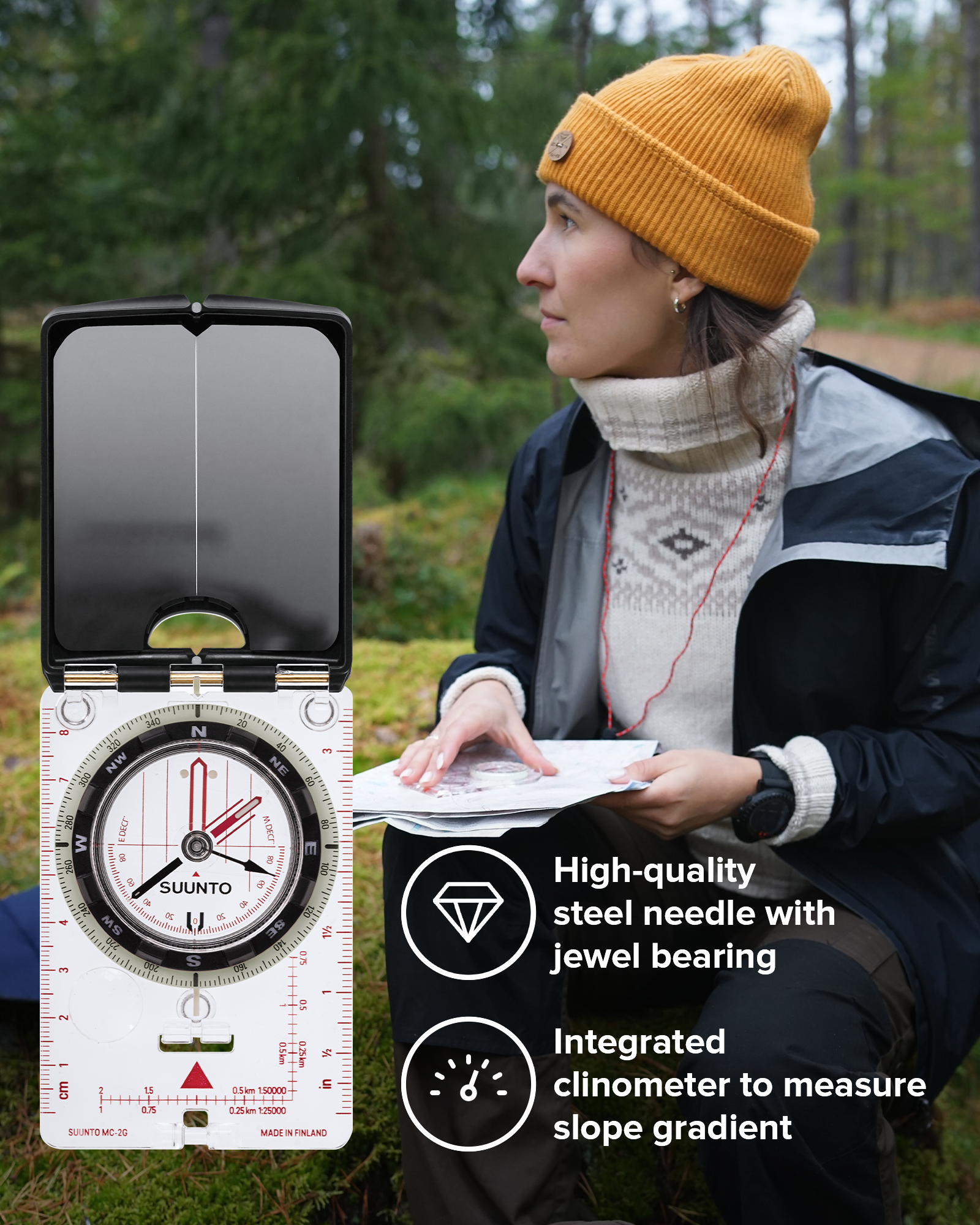 SUUNTO MC-2 G Mirror Compass Orienteering Compass