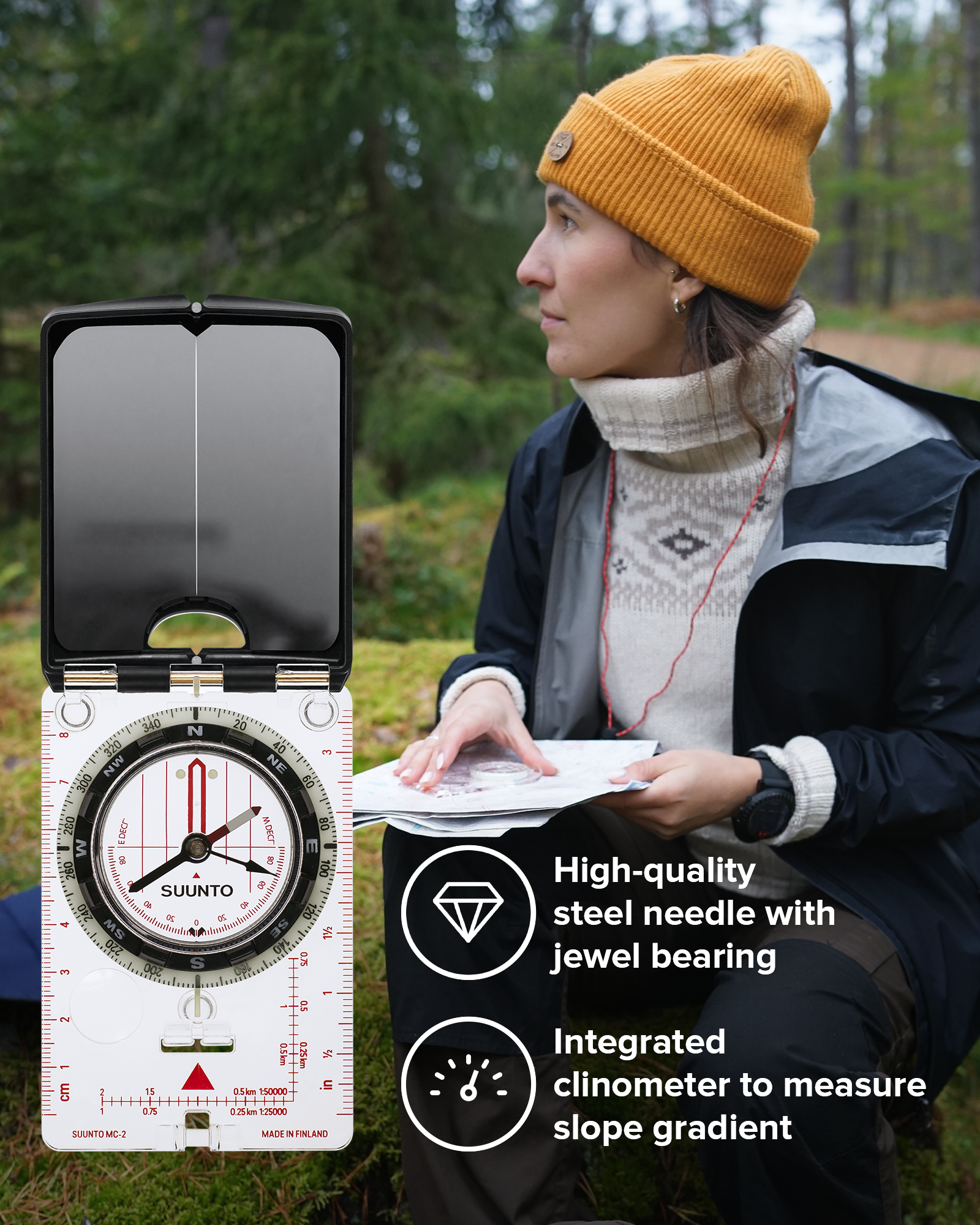 SUUNTO MC-2/360/IN/D/NH Compass Orienteering Compass