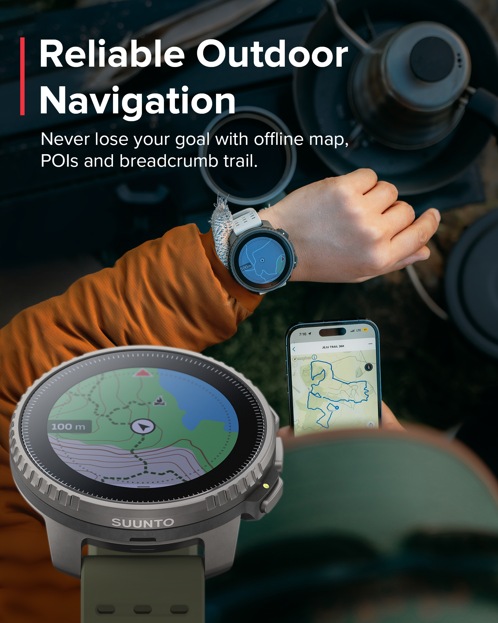 SUUNTO VERTICAL Titanium Solar Forest GPS Adventure Sports Watch