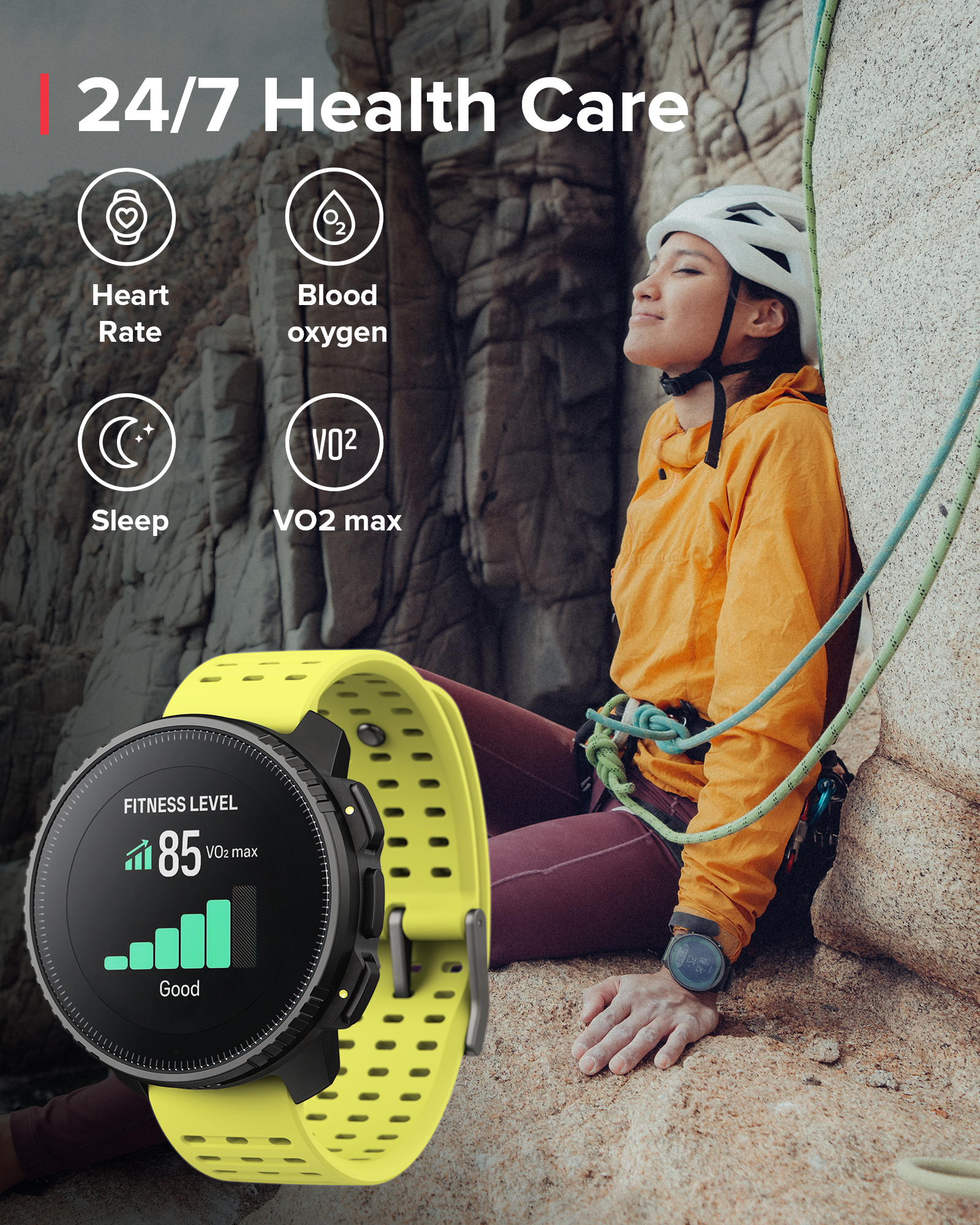 SUUNTO VERTICAL Black Lime GPS Adventure Sports Watch