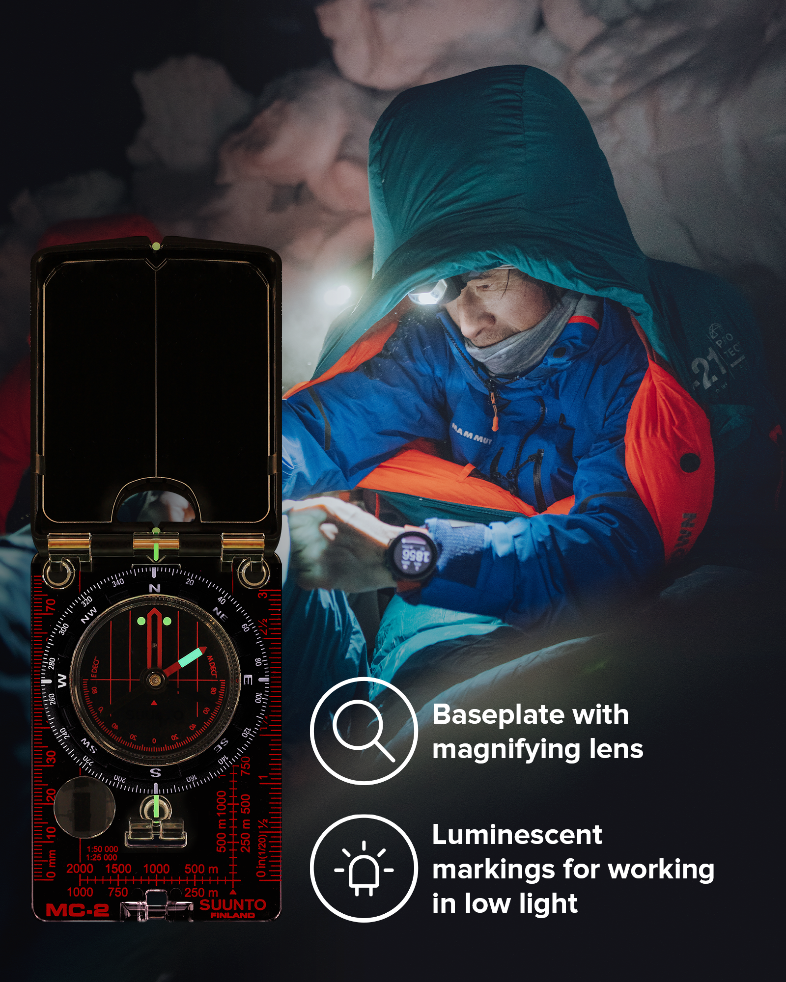 SUUNTO MC-2/360/D/CM/IN/NH Compass Orienteering Compass