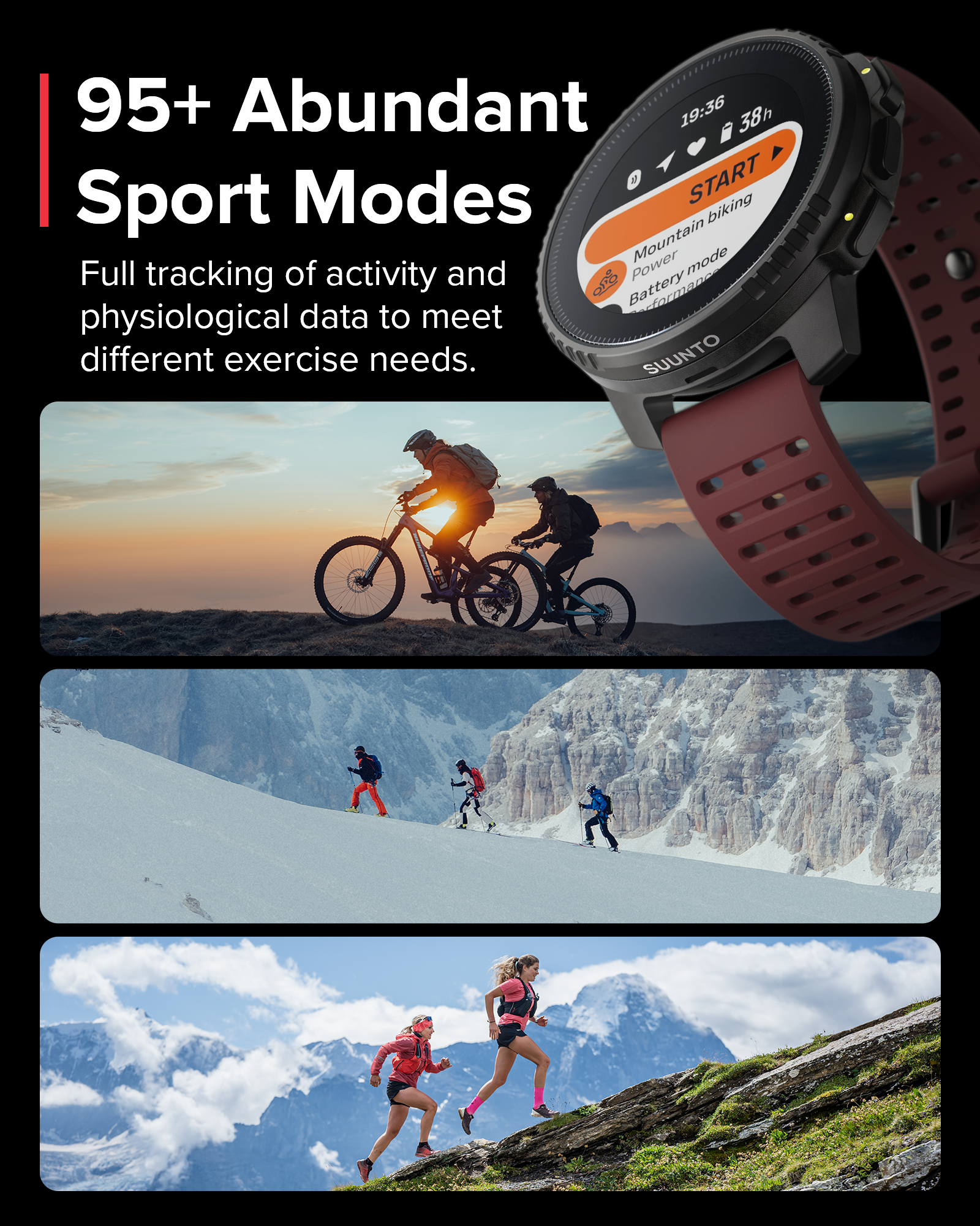 SUUNTO VERTICAL Black Ruby GPS Adventure Sports Watch
