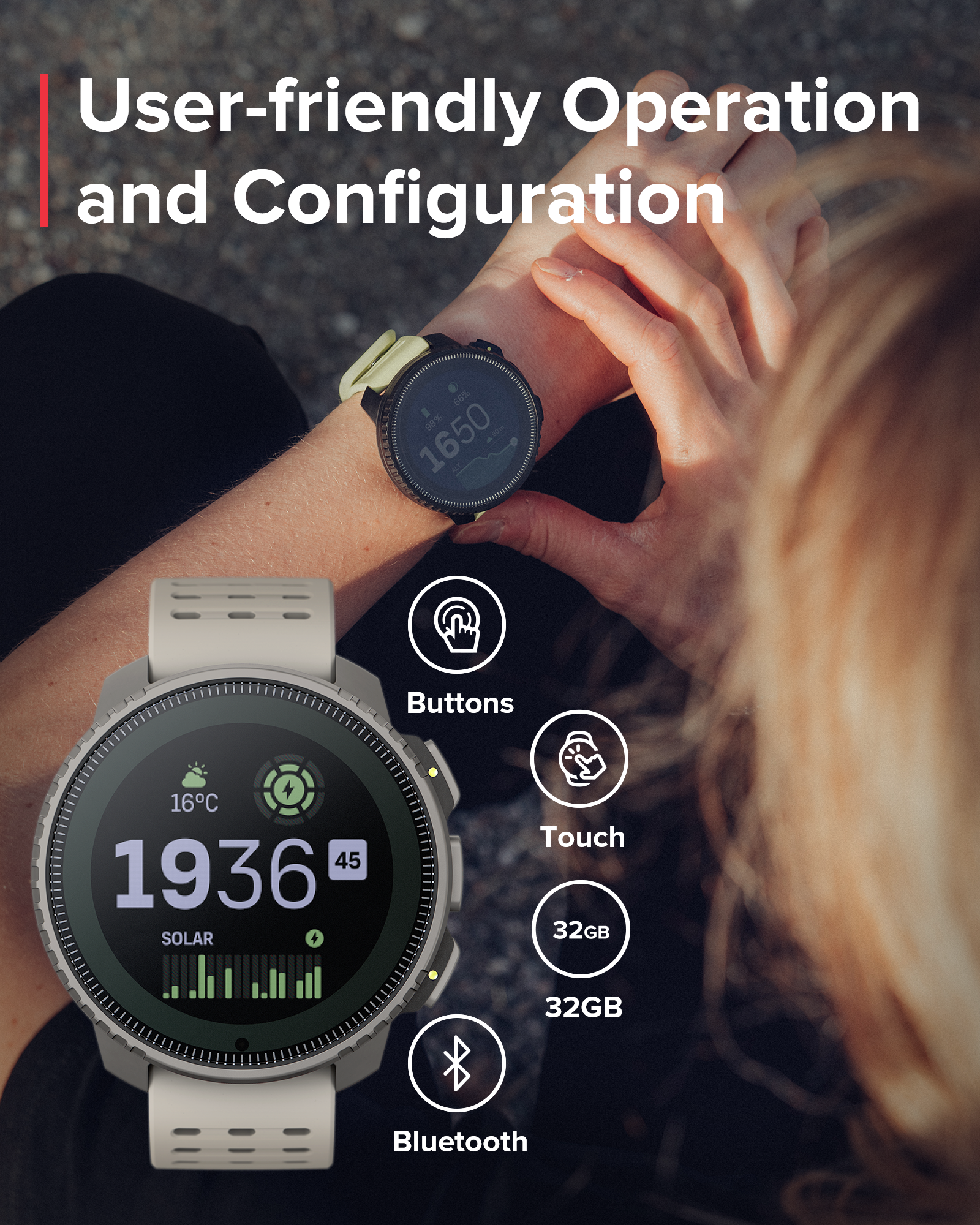 SUUNTO VERTICAL Black Sand GPS Adventure Sports Watch