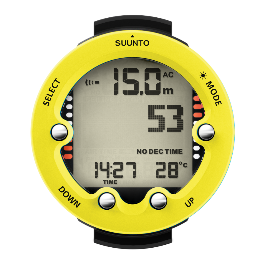 Suunto Zoop Novo Lemon Yellow - Easy-to-use big display dive computer