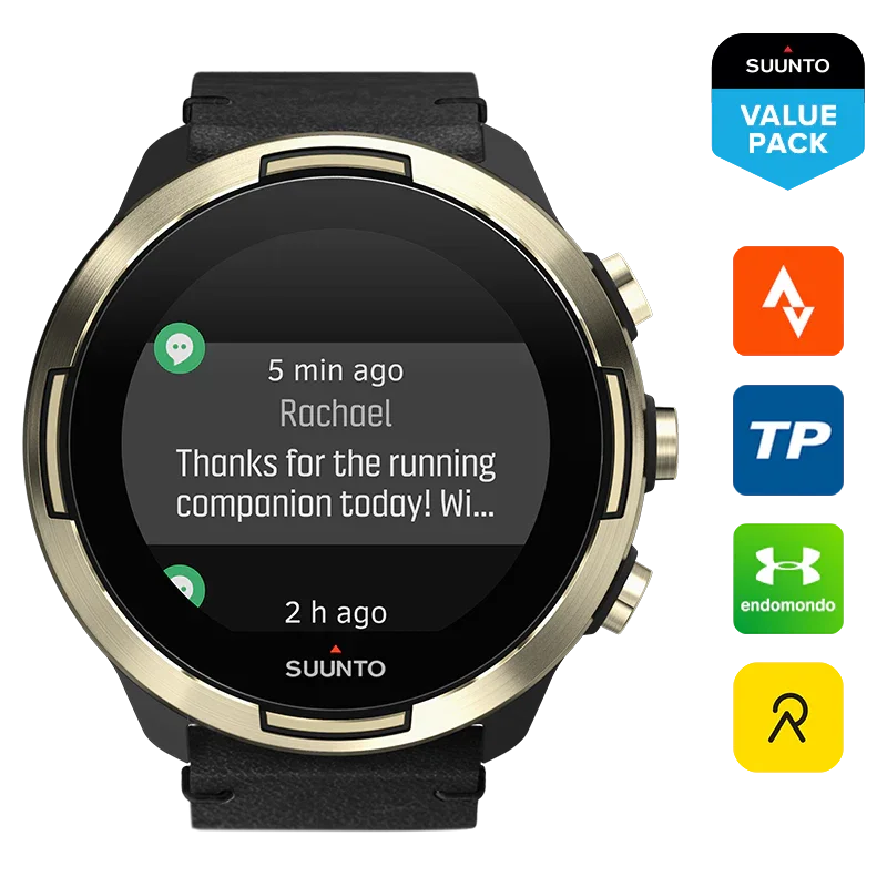 Suunto 9 Baro Gold Leather - SUUNTO US