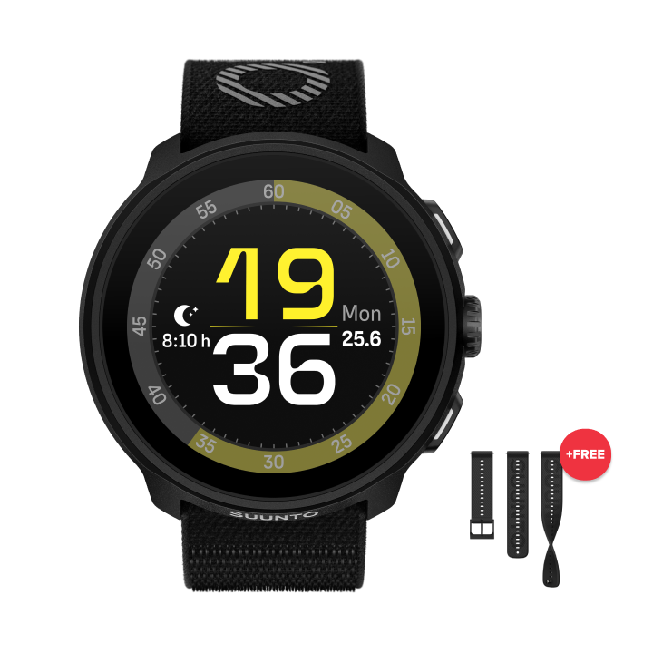 Suunto Run All Black with Silicone Strap