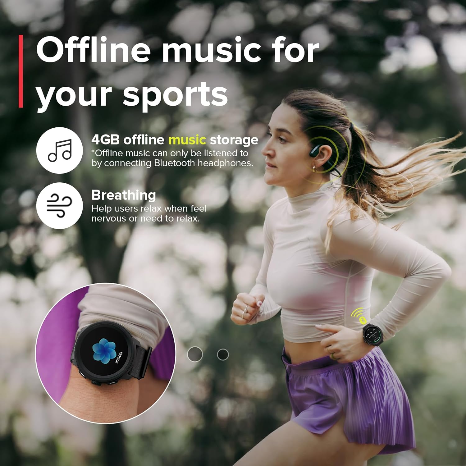 Suunto Run provides offline music for your sports
