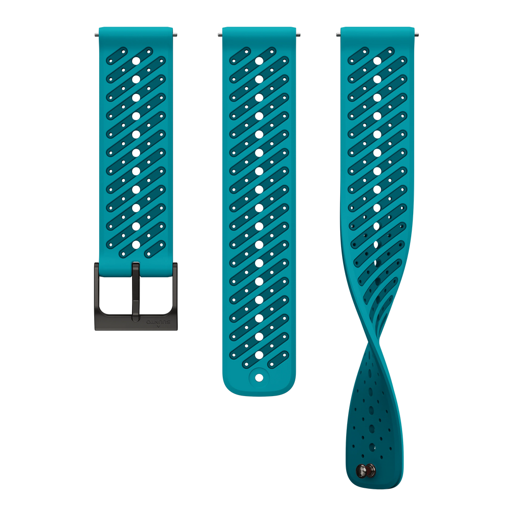 Cinturino In Silicone Suunto 24 ATH7 Per Computer Subacquei - Granito Blu (Taglia S+M)