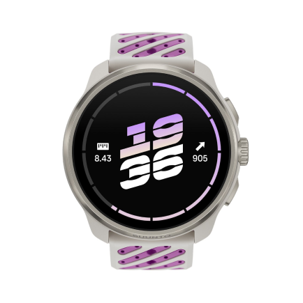 Suunto Race 3S watch in Feather Purple, front view