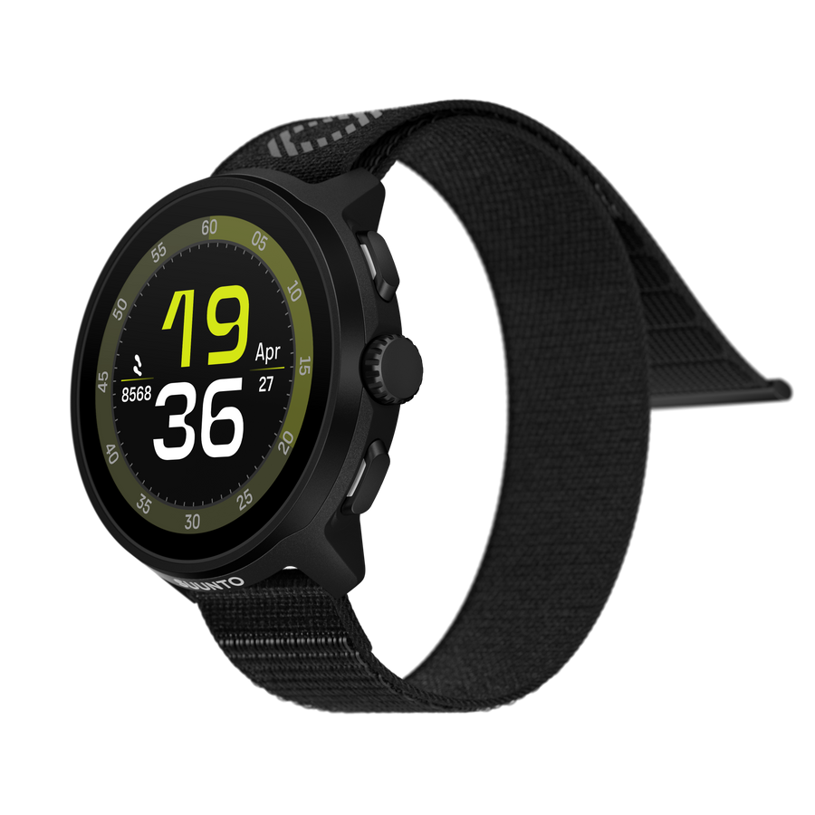 Suunto Run watch side view - all black