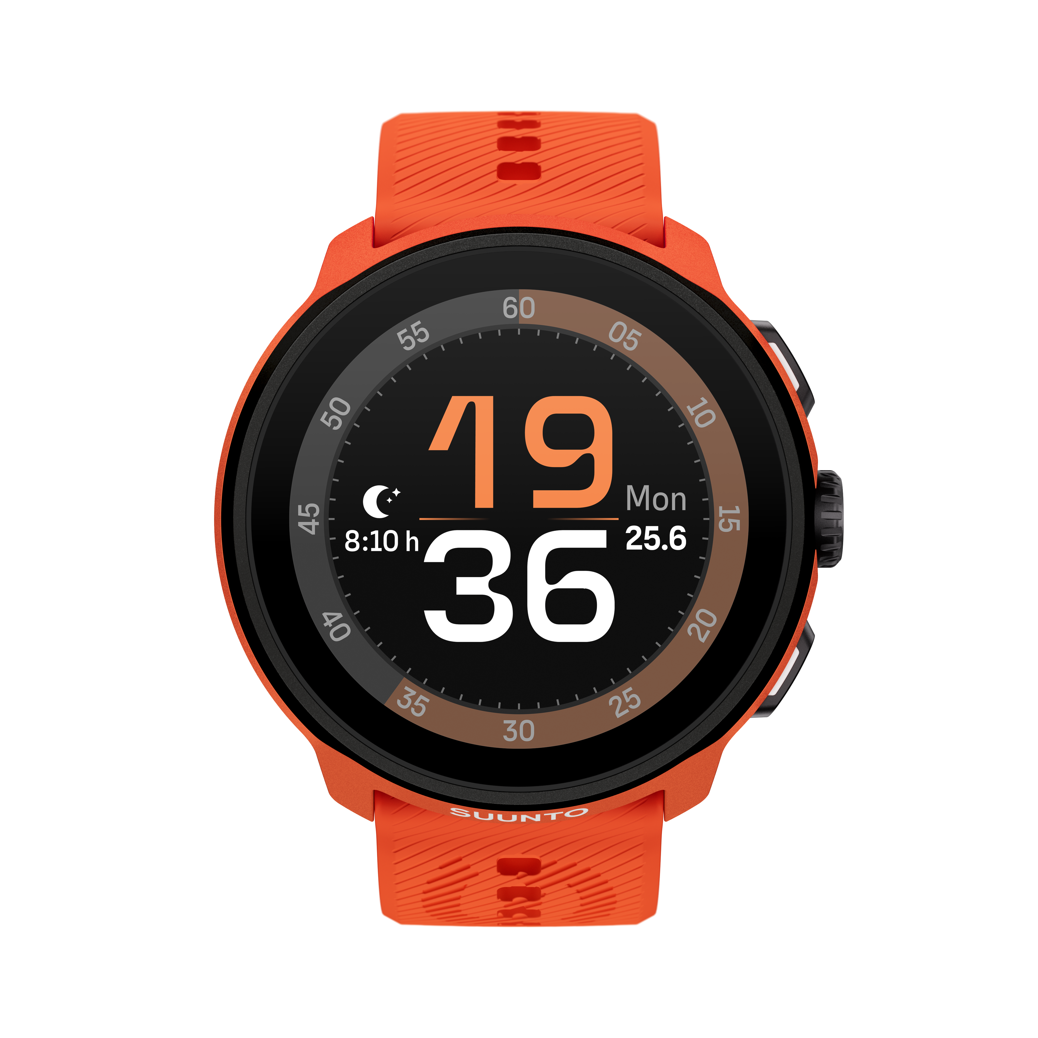 Suunto Run Coral Orange with Silicone Strap