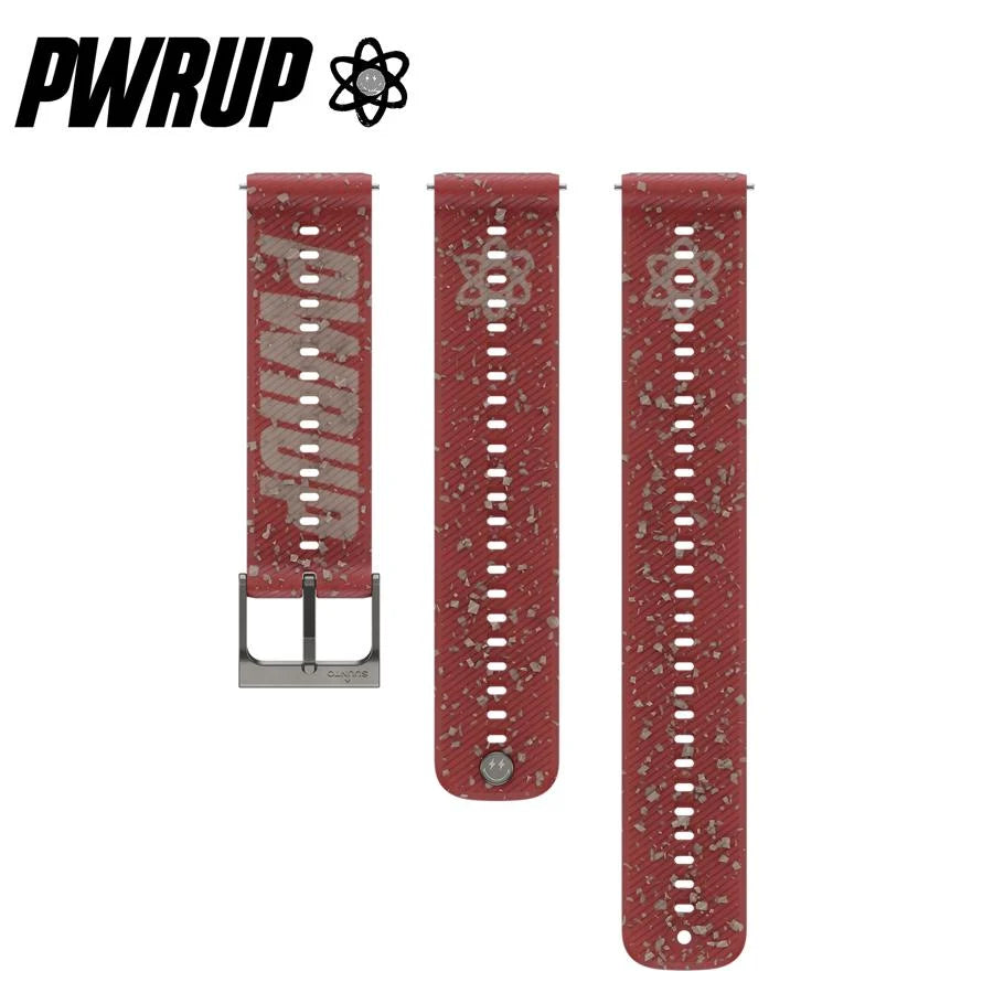 Suunto 22mm Athletic 6 Silicone Strap PWRUP Red S+M