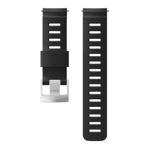 Suunto 24mm Dive 1 Silicone Strap Black Steel Size M Watch Band