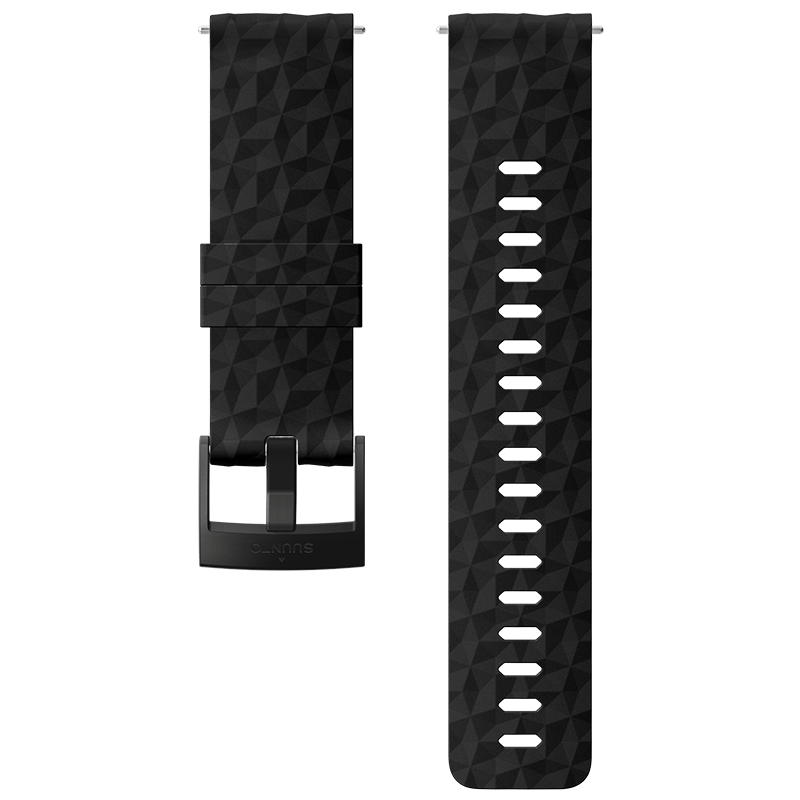 Suunto 24mm Explore 1 Silicone Strap Black Black Size M Watch Band