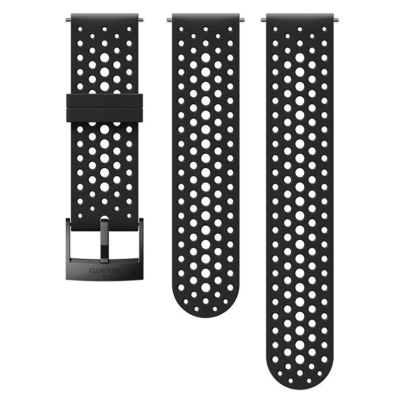 Suunto 24mm Athletic 1 Silicone Strap Black Black Size S+M Watch Band