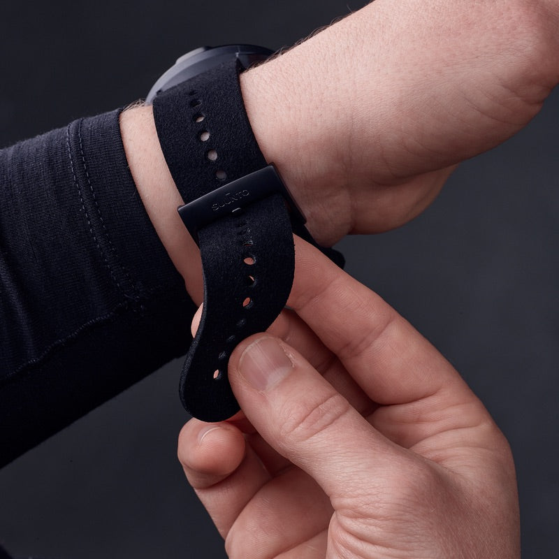 Suunto 24mm Urban 5 Microfiber Strap Black Black Size M Watch Band