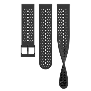 Suunto 22mm Athletic 1 Silicone Strap All Black S+M Watch Band