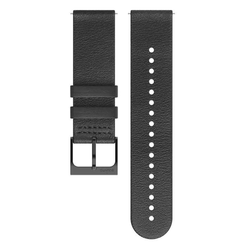 Suunto 22mm Urban 6 Leather Strap All Black M Watch Band