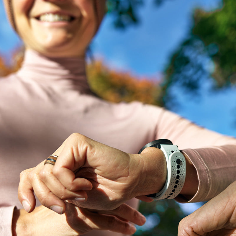 Suunto 22mm Athletic 1 Silicone Strap Ice Blue Black S+M Watch Band