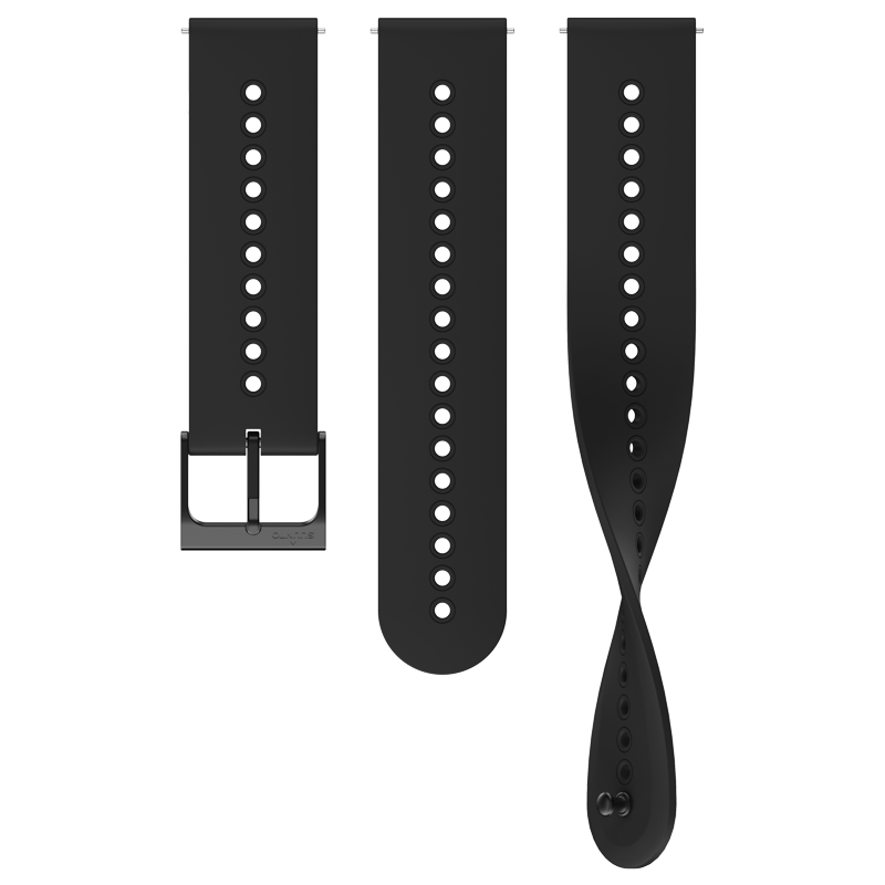 Suunto 22mm Urban 4 Silicone Strap All Black S+M Watch Band