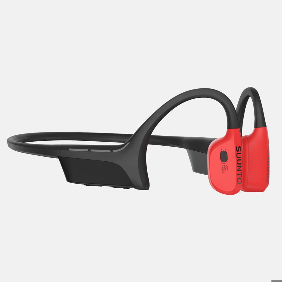 Suunto Wing bone conduction headphones Lava Red - side view