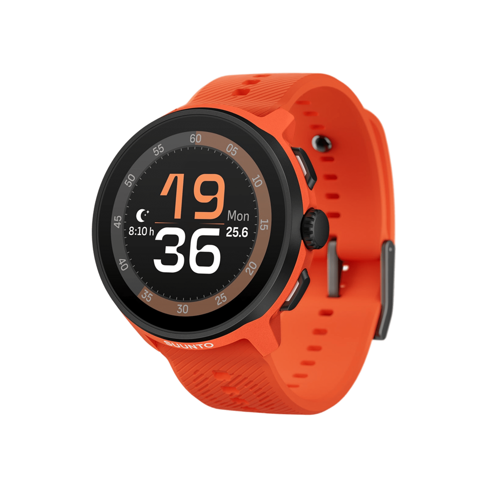 Suunto Run Coral Orange with Silicone Strap