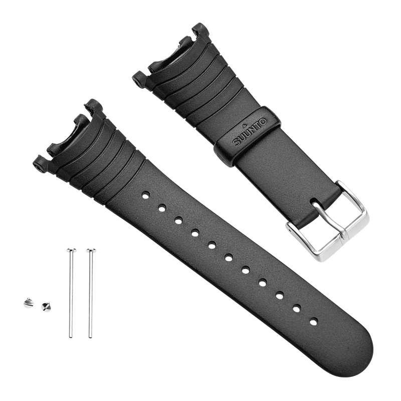 Vector Strap Kit - Black Elastomer Watch Band
